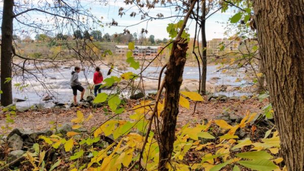 Hiking, rock hopping, and taking in the views, north side, Belle Isle