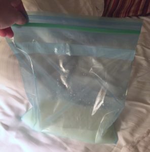 Exhibit A: Sealable bags the hotel gave me.